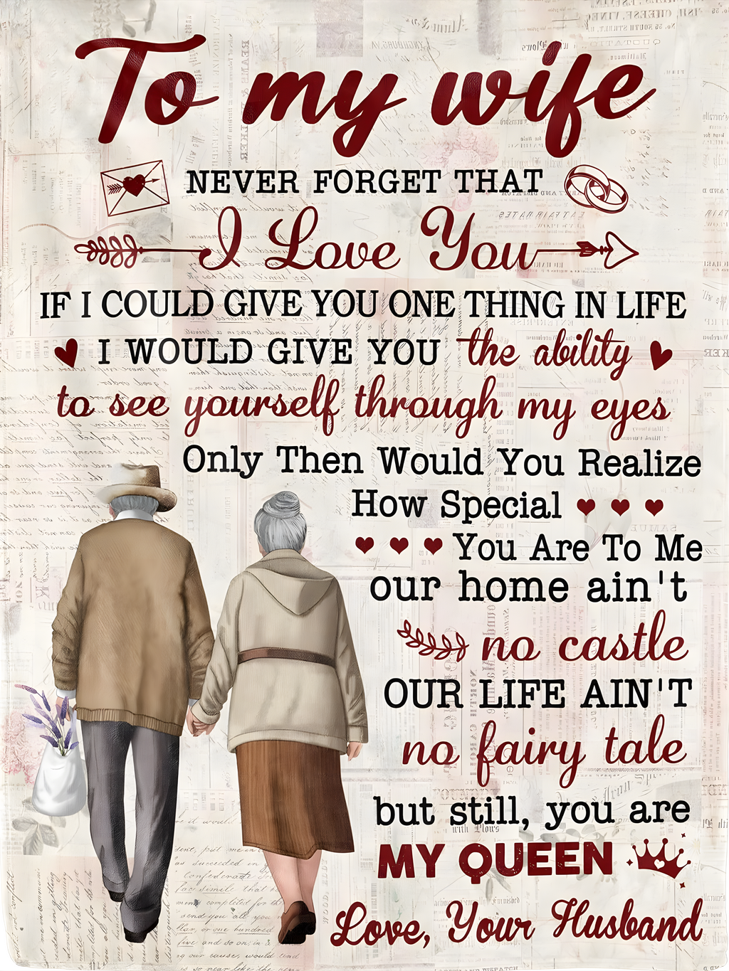 Wife Gift Blanket – From Your Husband