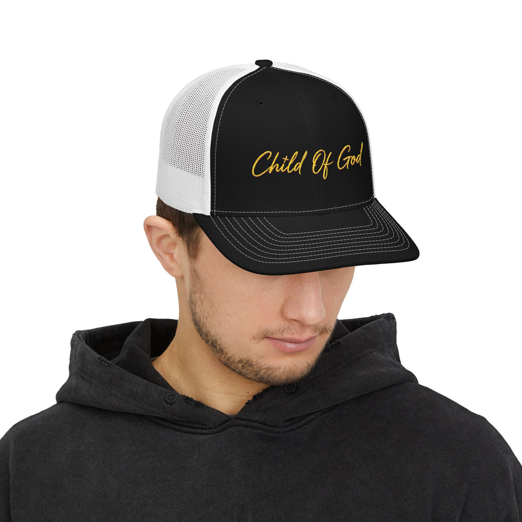 Child of God Snapback Trucker Cap — Embroidered Faith Baseball Hat