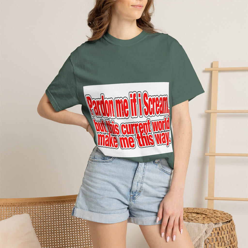 Pardon Me If I Scream — Distressed Streetwear Graphic Tee