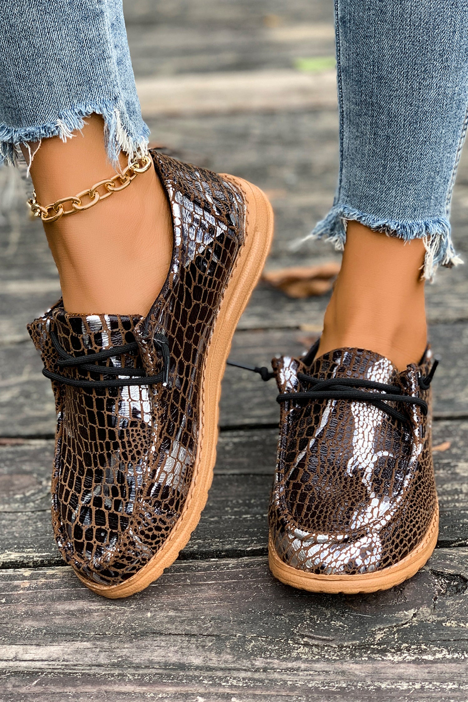 Mustard Ethnic Print Comfort Loafers