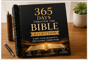 KJV Bible reading companion notebook mockup