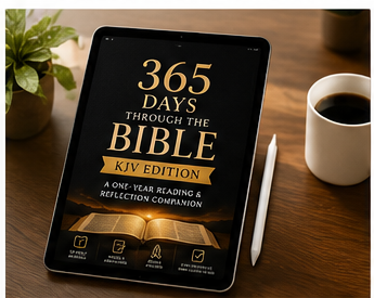 KJV Bible reading companion tablet mockup