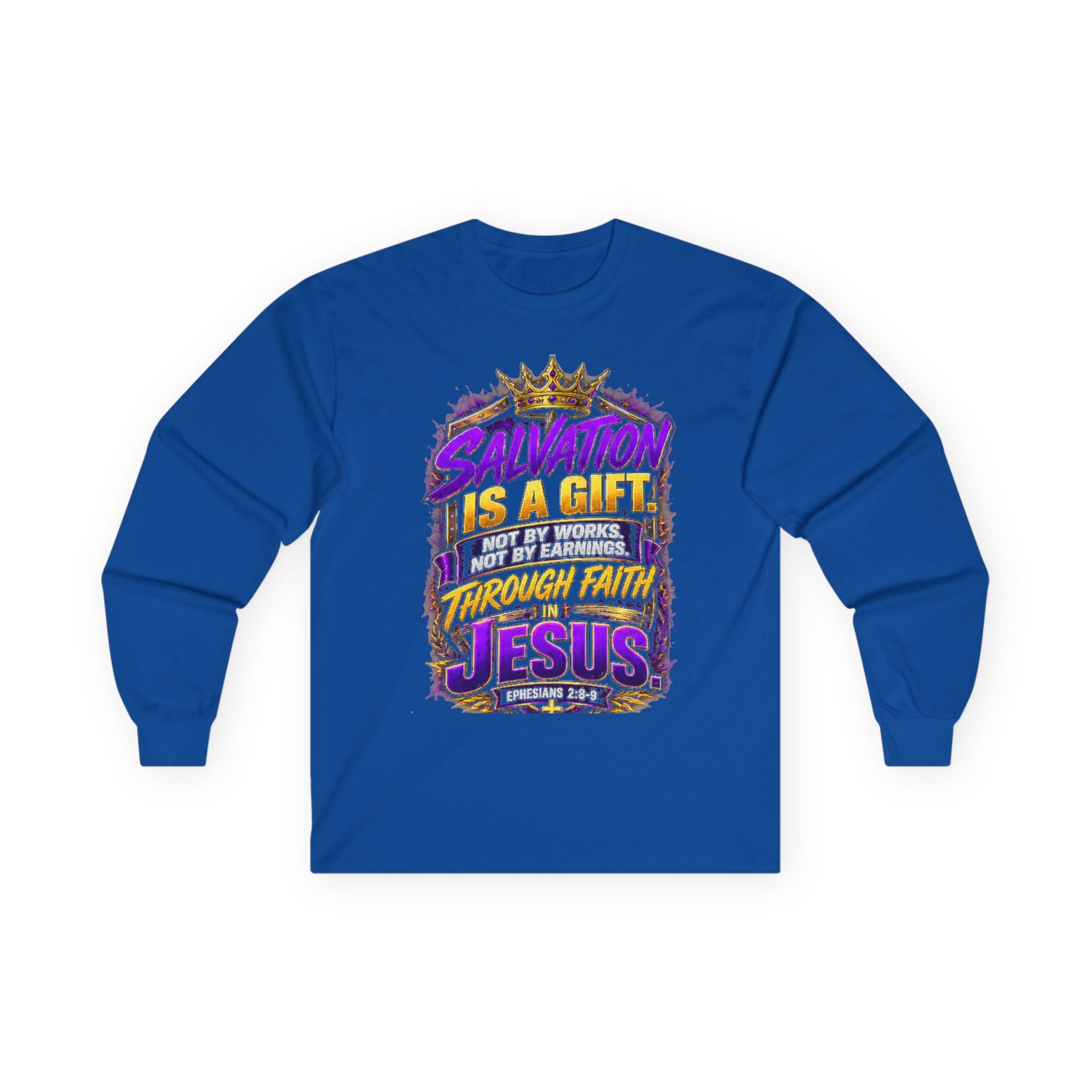 Salvation Is a Gift Through Jesus — Acts 4:12 Long-Sleeve Tee