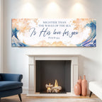 Psalm 93:4 — Mightier Than the Waves Christian Canvas Wall Art