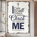 Philippians 4:13 — I Can Do All Things Through Christ Canvas Wall Art