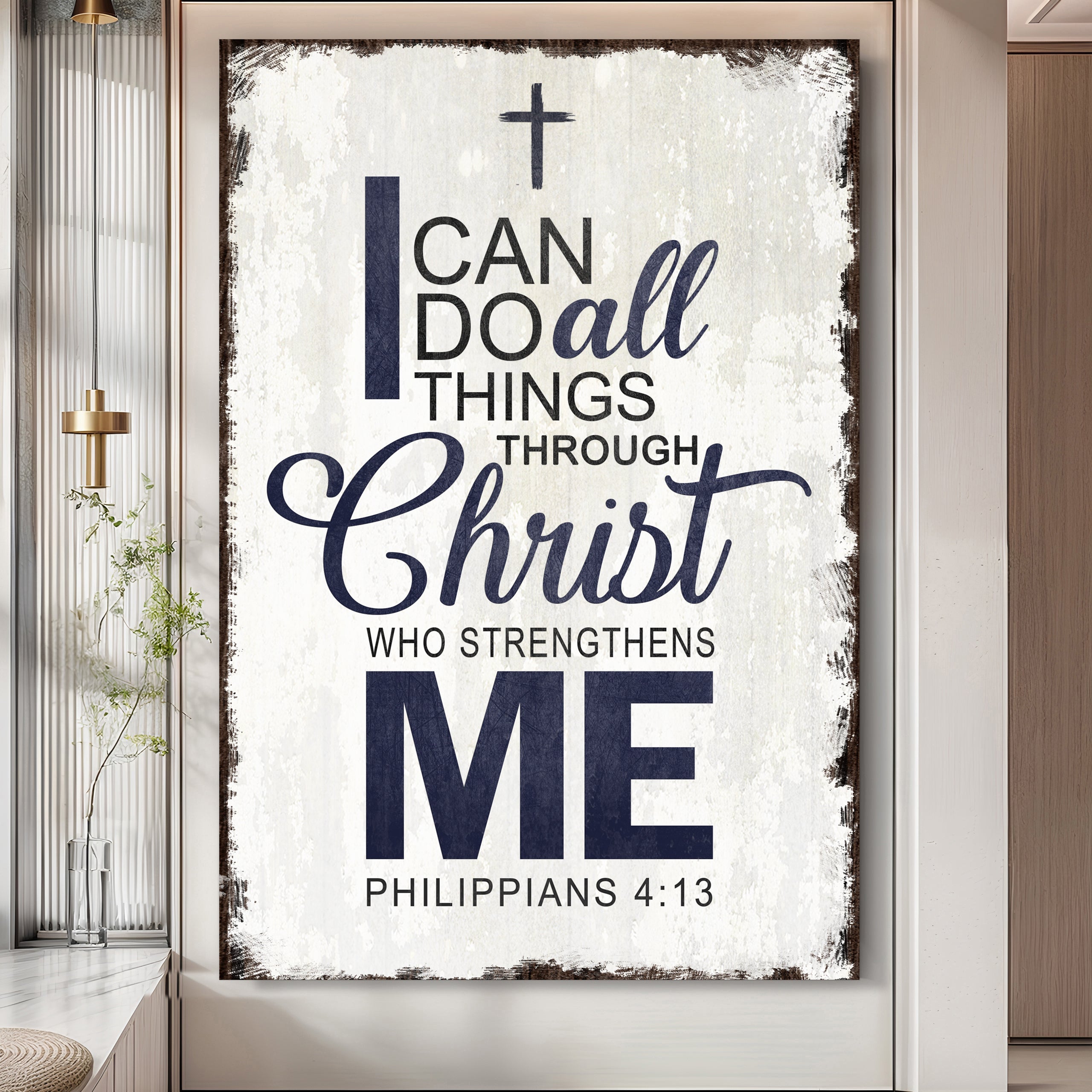 Philippians 4:13 – I Can Do All Things Through Christ Canvas Wall Art
