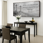 John 3:16 — For God So Loved the World Faith Sign Canvas