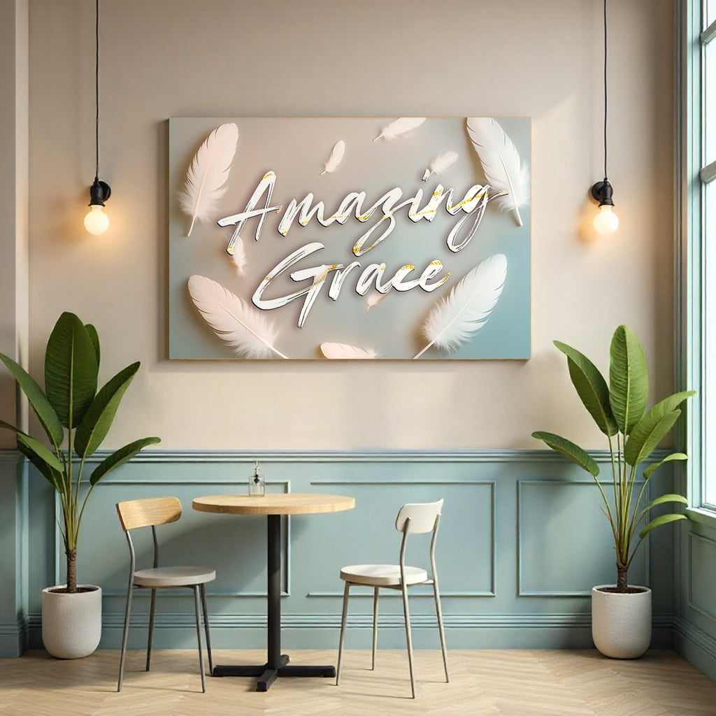 Amazing Grace Inspirational Canvas Wall Art