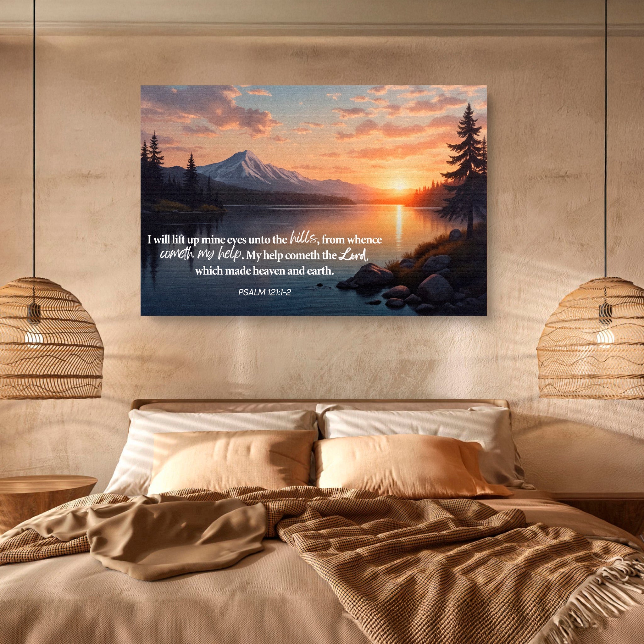 Psalm 121:1-2 Scripture Canvas Wall Art