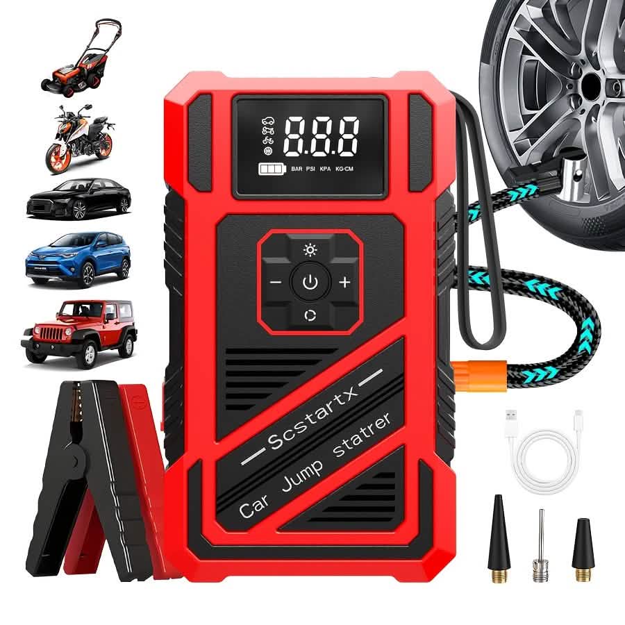 2-in-1 Car Jump Starter & Tire Inflator (3000A, 150PSI)