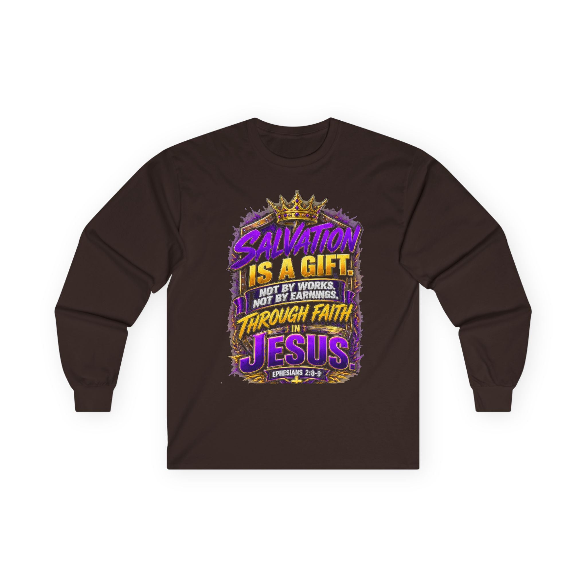 Salvation Is a Gift Through Jesus — Acts 4:12 Long-Sleeve Tee