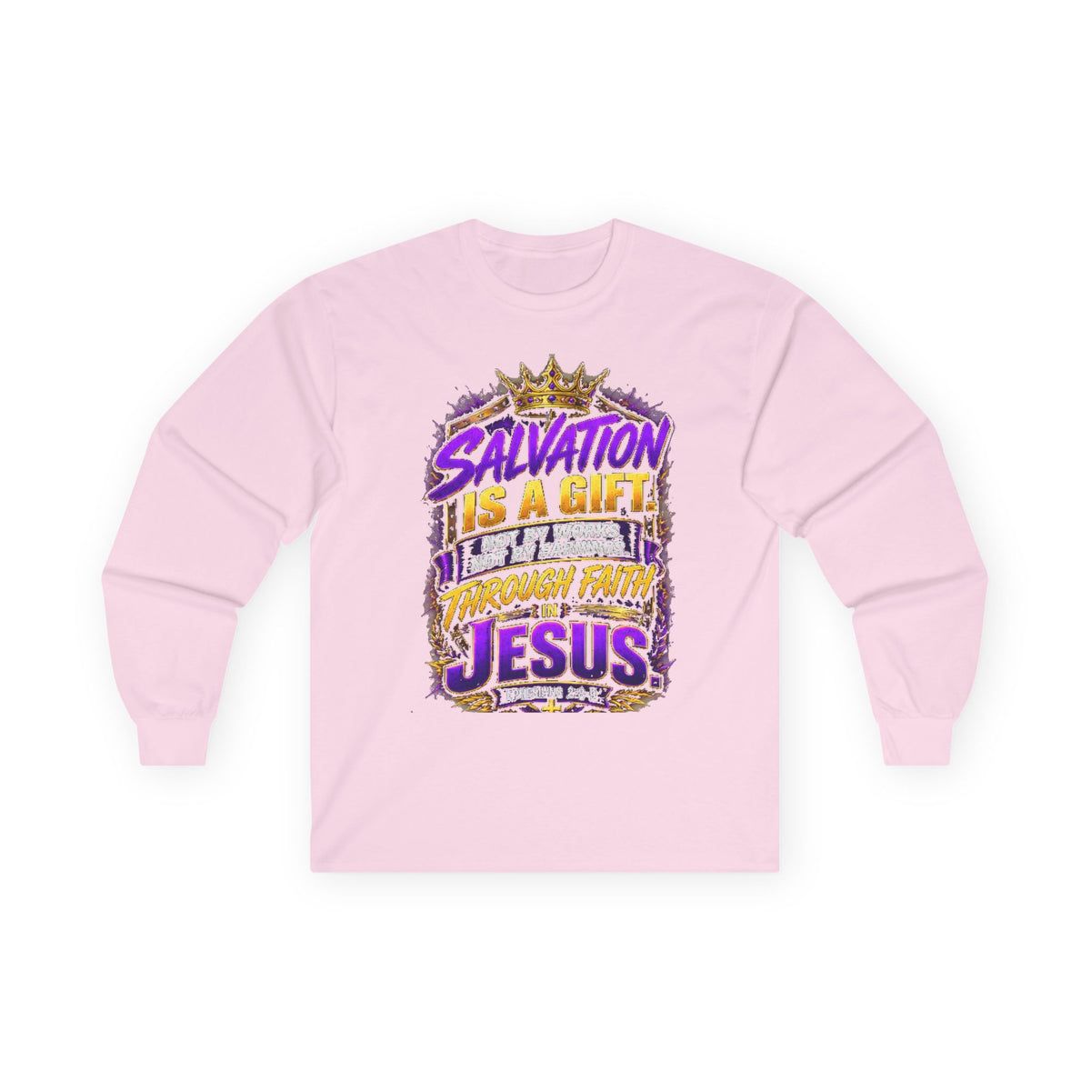 Salvation Is a Gift Through Jesus — Acts 4:12 Long-Sleeve Tee