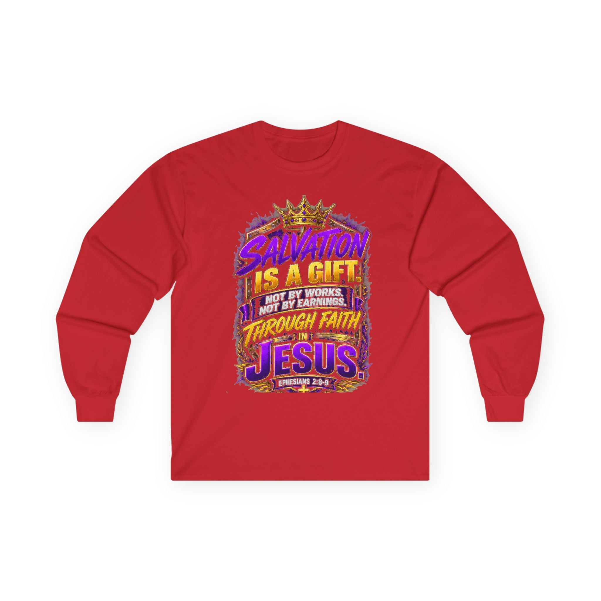 Salvation Is a Gift Through Jesus — Acts 4:12 Long-Sleeve Tee