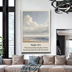 Psalm 19:1 — The Heavens Declare the Glory of God Faith Sign Canvas