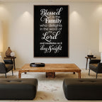 Blessed Is the Family — Christian Canvas Wall Art