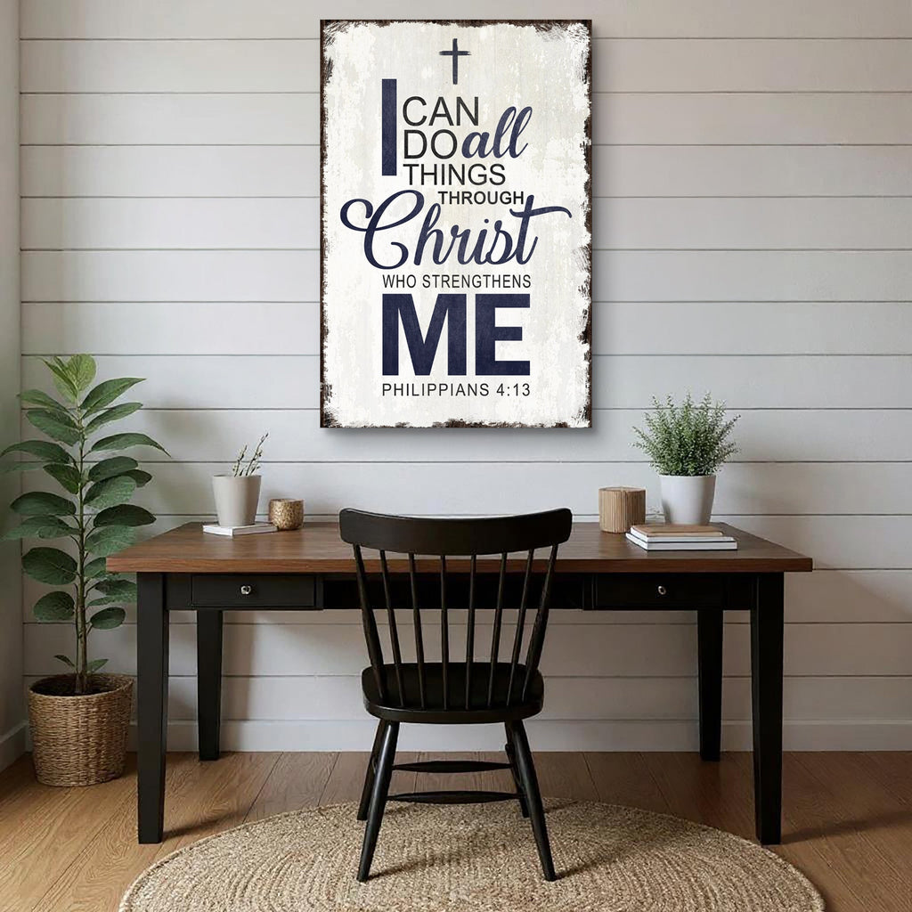 Philippians 4:13 – I Can Do All Things Through Christ Canvas Wall Art