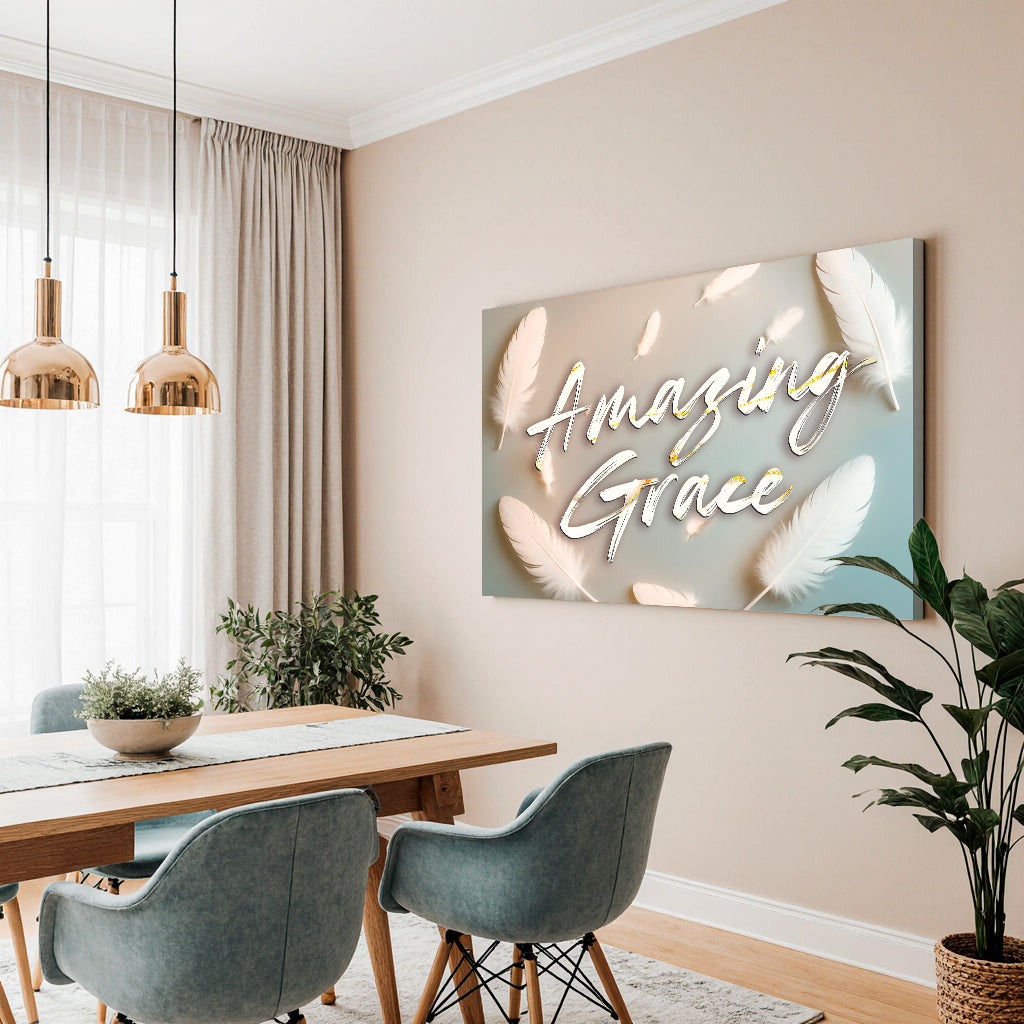 Amazing Grace Inspirational Canvas Wall Art