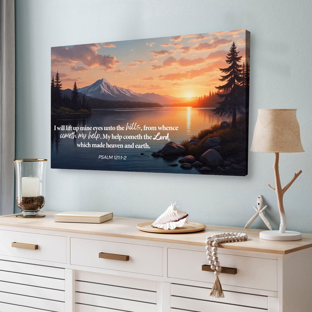 Psalm 121:1-2 Scripture Canvas Wall Art