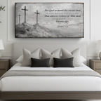 John 3:16 — For God So Loved the World Faith Sign Canvas