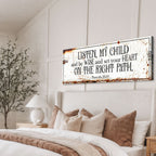 Proverbs 23:19 — Set Your Heart on the Right Path Canvas Wall Art