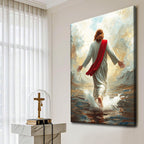 Jesus Christ Walking on Water — Faith Canvas Wall Art