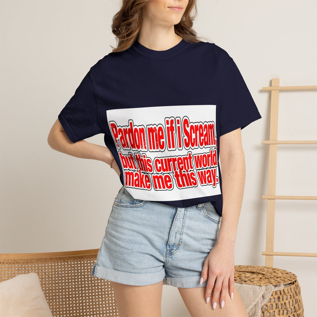 Pardon Me If I Scream — Distressed Streetwear Graphic Tee