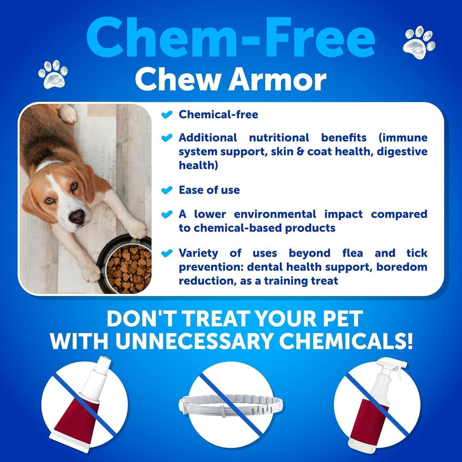 Flea & Tick Chews for Dogs 240 Count 2-Pack Vitamins B1/B6/B12 All Breeds