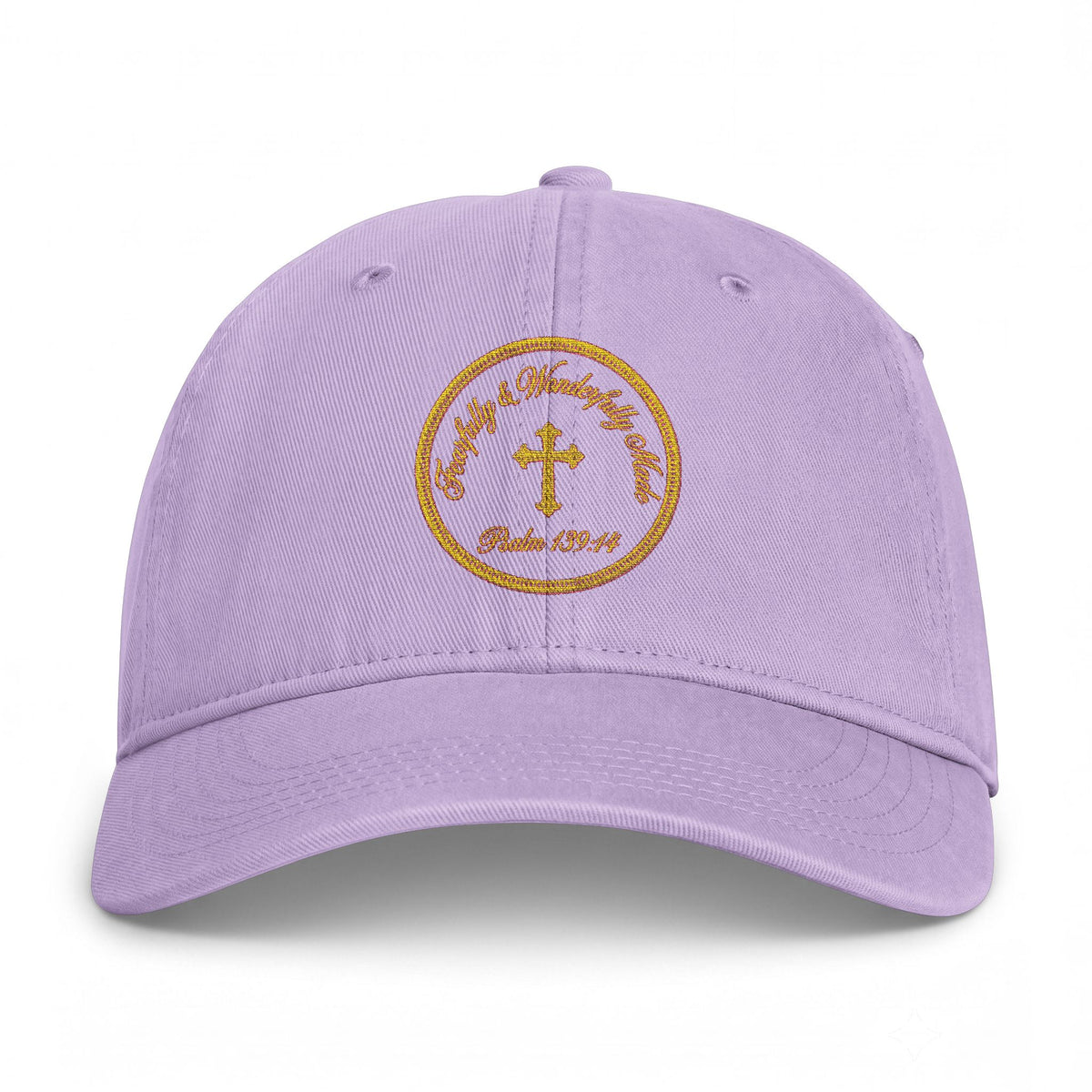 Coastal Cross Washed Cap — Beachy Palm Cross Embroidered Dad Hat