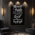 Blessed Is the Family — Christian Canvas Wall Art