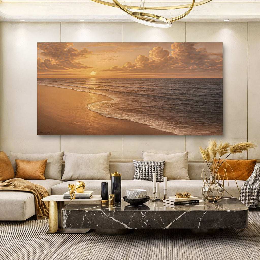 Beach Shoreline Coastal Canvas Wall Art (Version 1)
