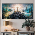 Cross on a Hill — Christian Canvas Wall Art