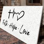 Faith, Hope & Love — 1 Corinthians 13 Canvas Wall Art