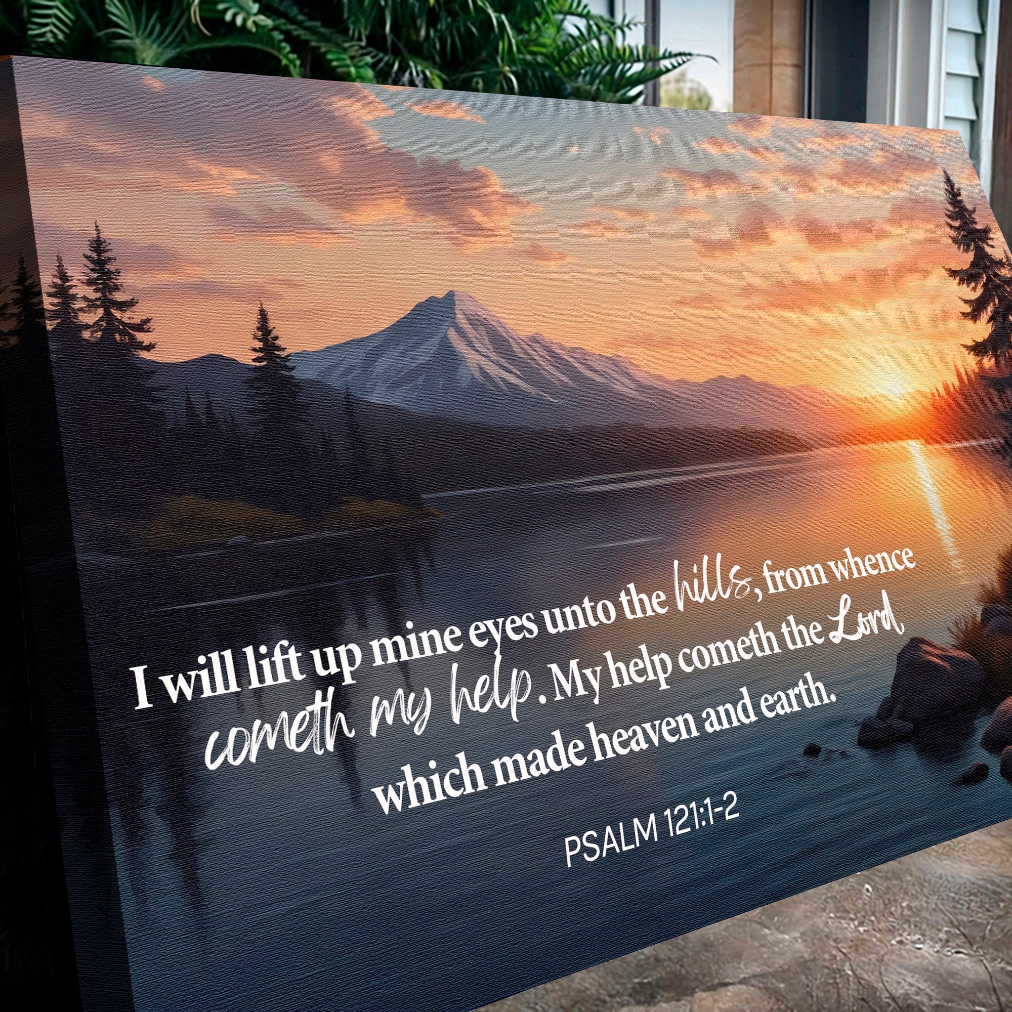 Psalm 121:1-2 Scripture Canvas Wall Art