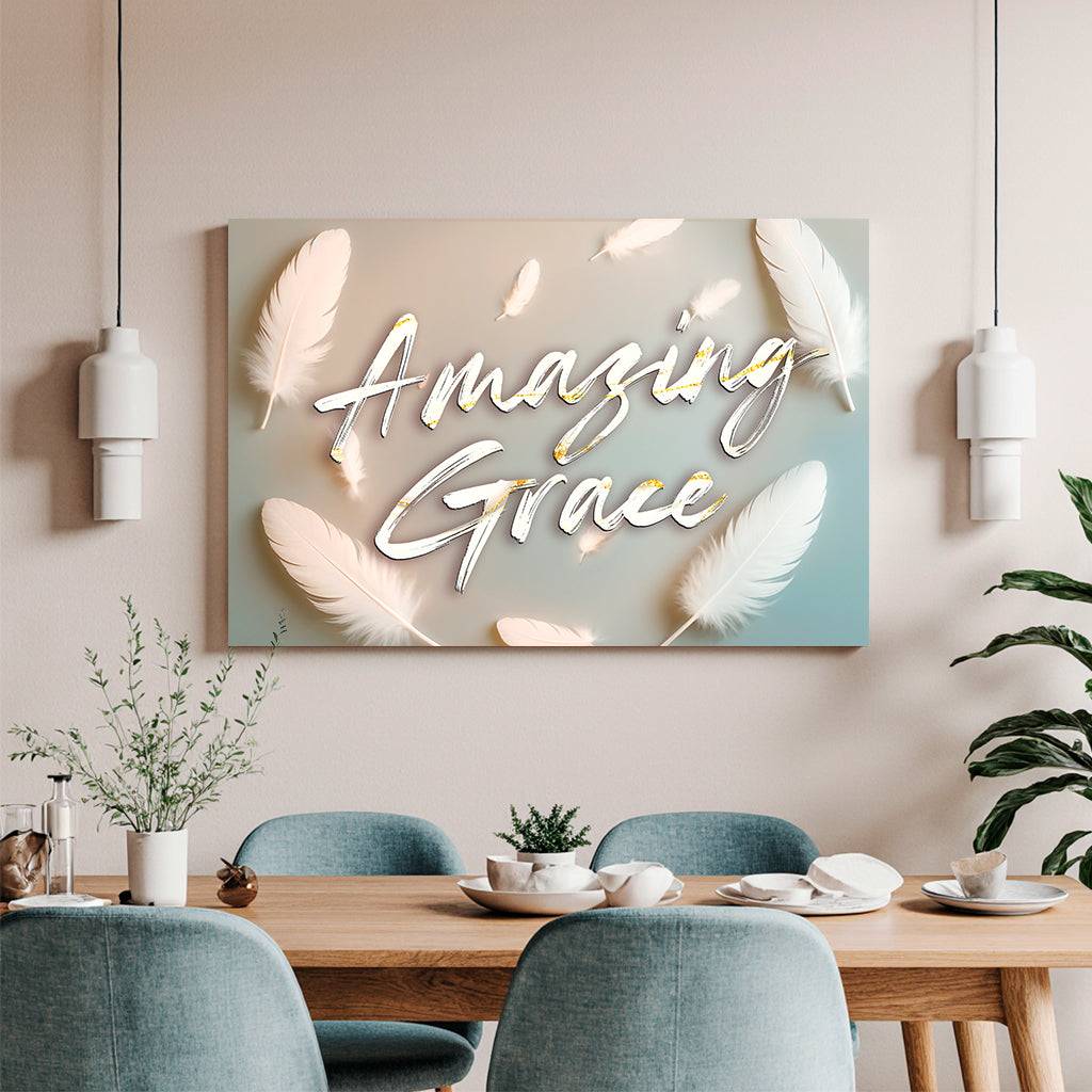 Amazing Grace Inspirational Canvas Wall Art