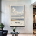 Psalm 19:1 — The Heavens Declare the Glory of God Faith Sign Canvas