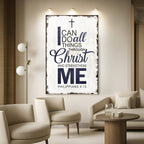 Philippians 4:13 — I Can Do All Things Through Christ Canvas Wall Art