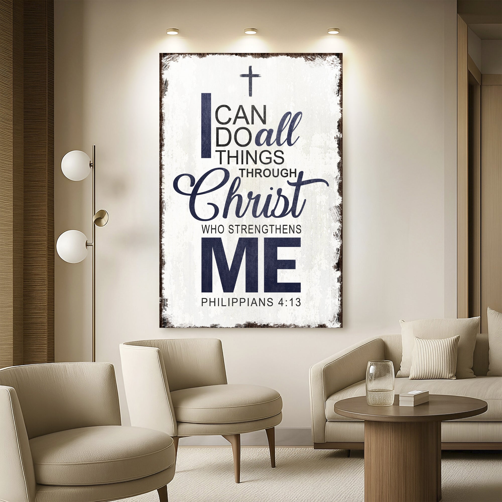 Philippians 4:13 – I Can Do All Things Through Christ Canvas Wall Art