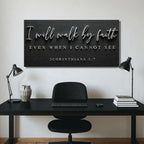 2 Corinthians 5:7 — Walk by Faith Canvas Wall Art