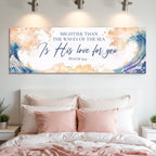 Psalm 93:4 — Mightier Than the Waves Christian Canvas Wall Art