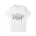 Drip Gothic Script T‑Shirt — Ornate Dripping Lettering Tee