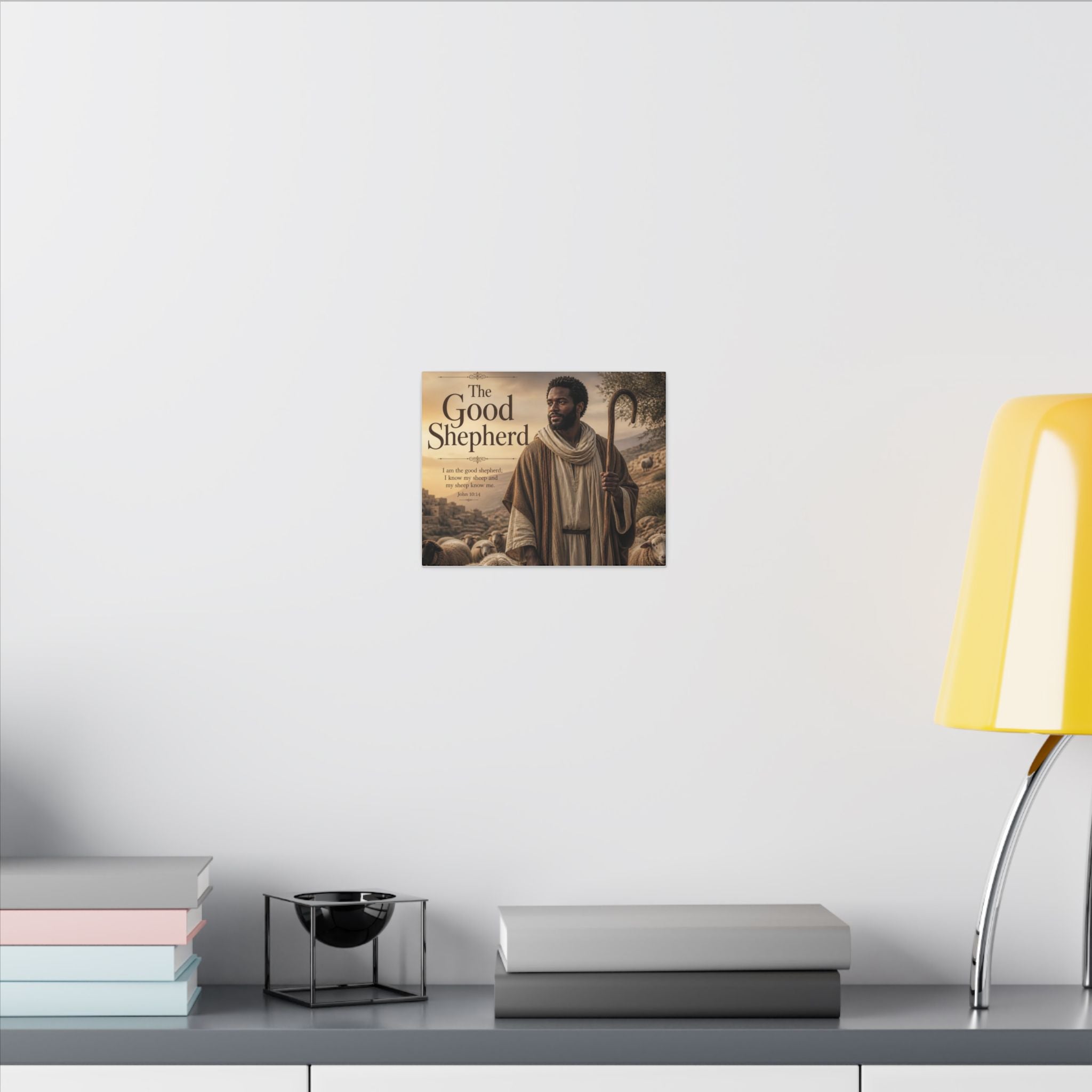 The Good Shepherd — John 10:14 Stretched Canvas Wall Art