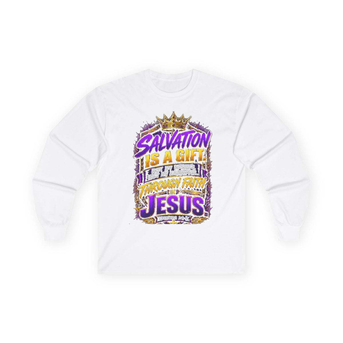 Salvation Is a Gift Through Jesus — Acts 4:12 Long-Sleeve Tee