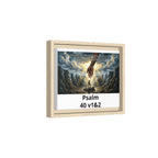 Psalm 40:1–2 — Framed Canvas Wall Art