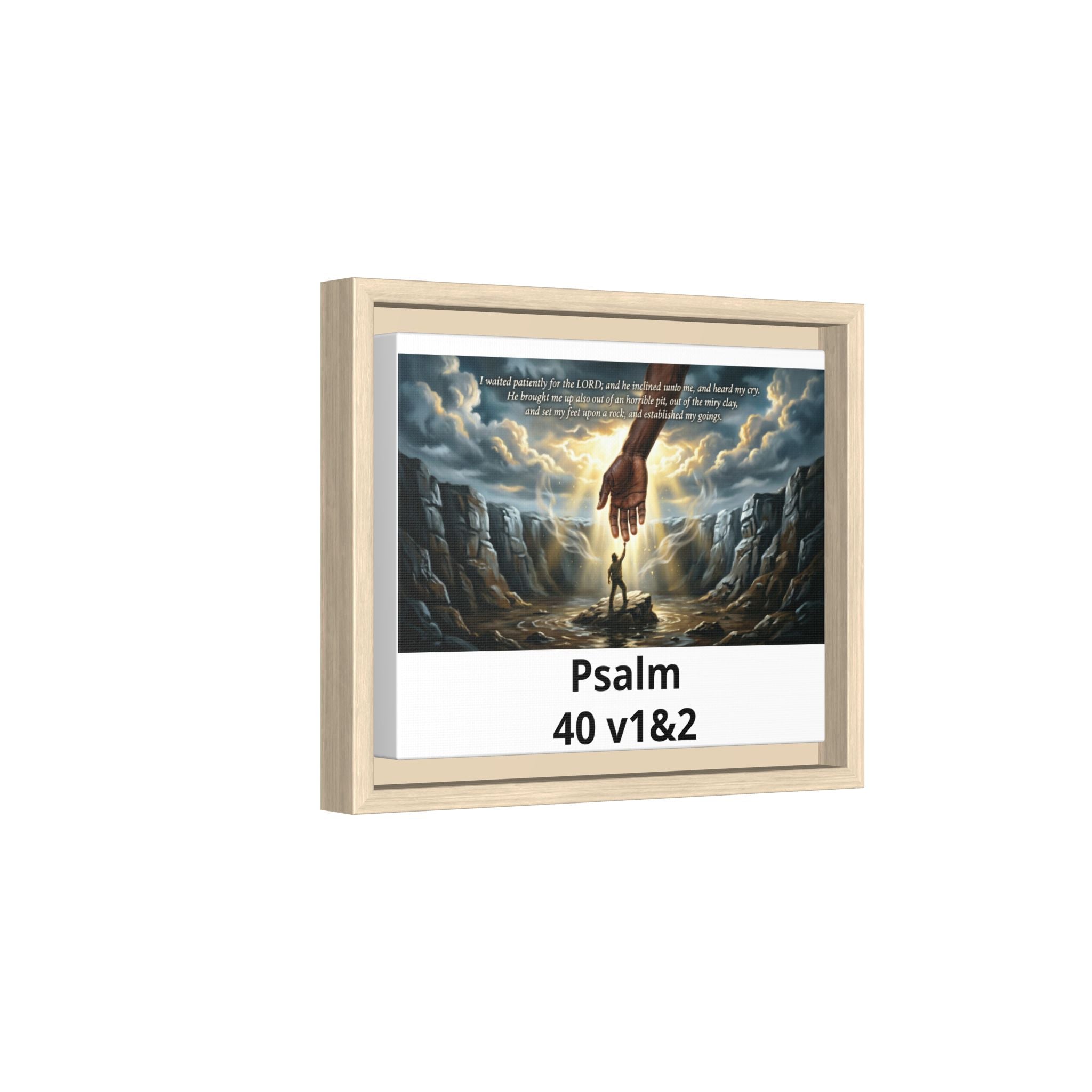 Framed Matte Canvas Art Print with Pinewood Frame