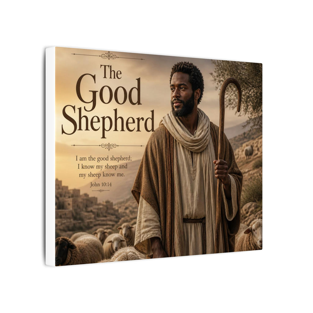 The Good Shepherd — John 10:14 Stretched Canvas Wall Art