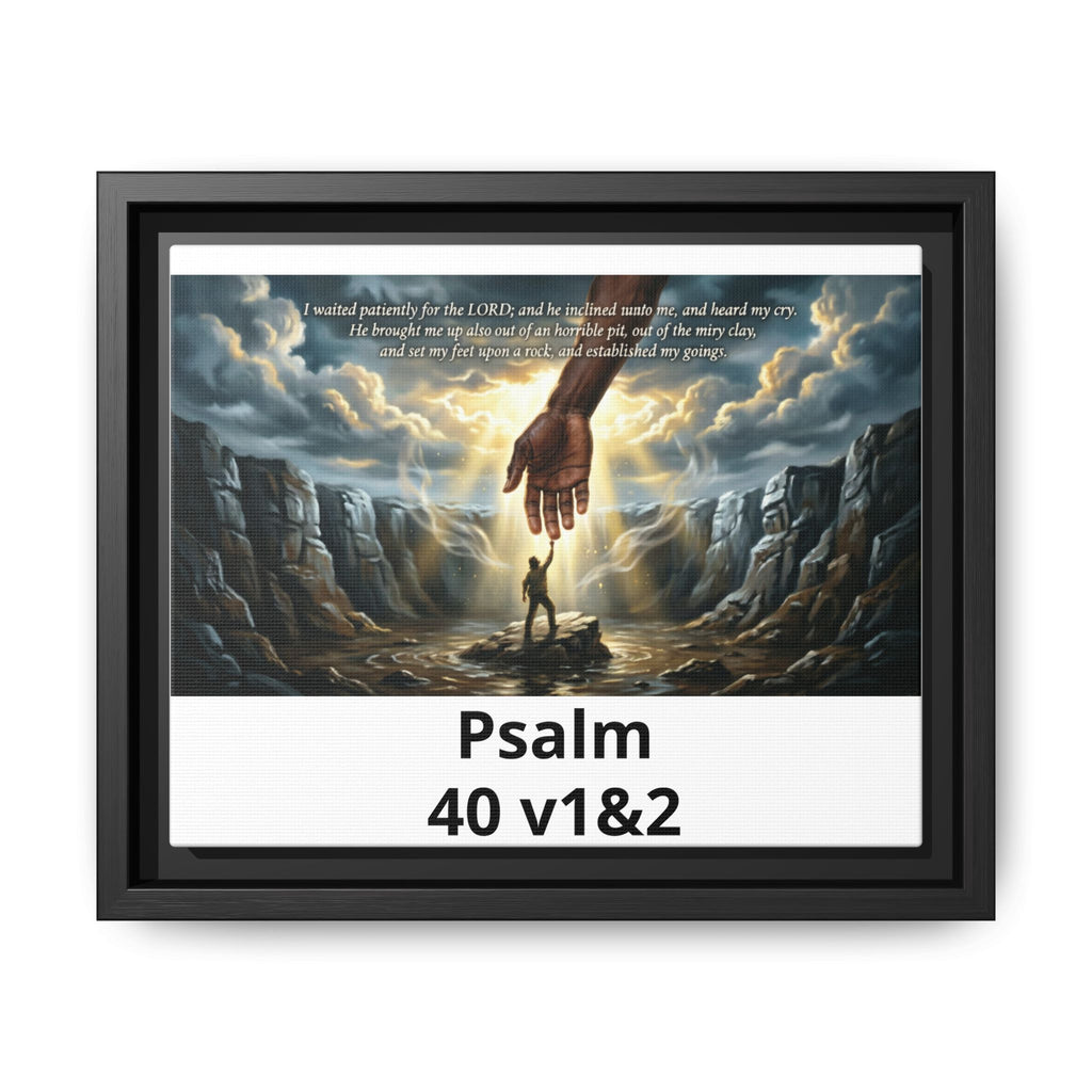 Framed Matte Canvas Art Print with Pinewood Frame