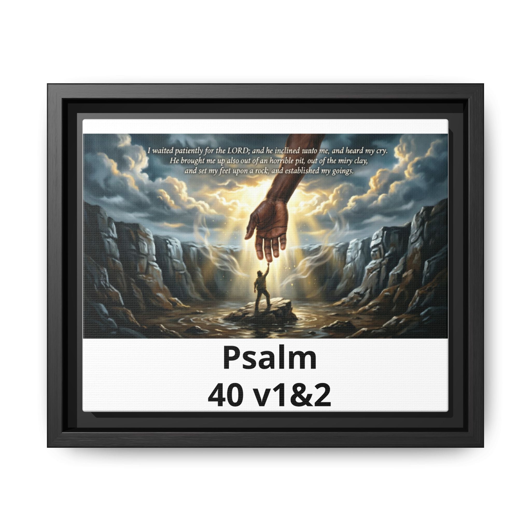 Framed Matte Canvas Art Print with Pinewood Frame