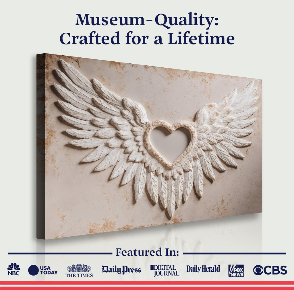 Wings of Love Abstract Canvas Wall Art