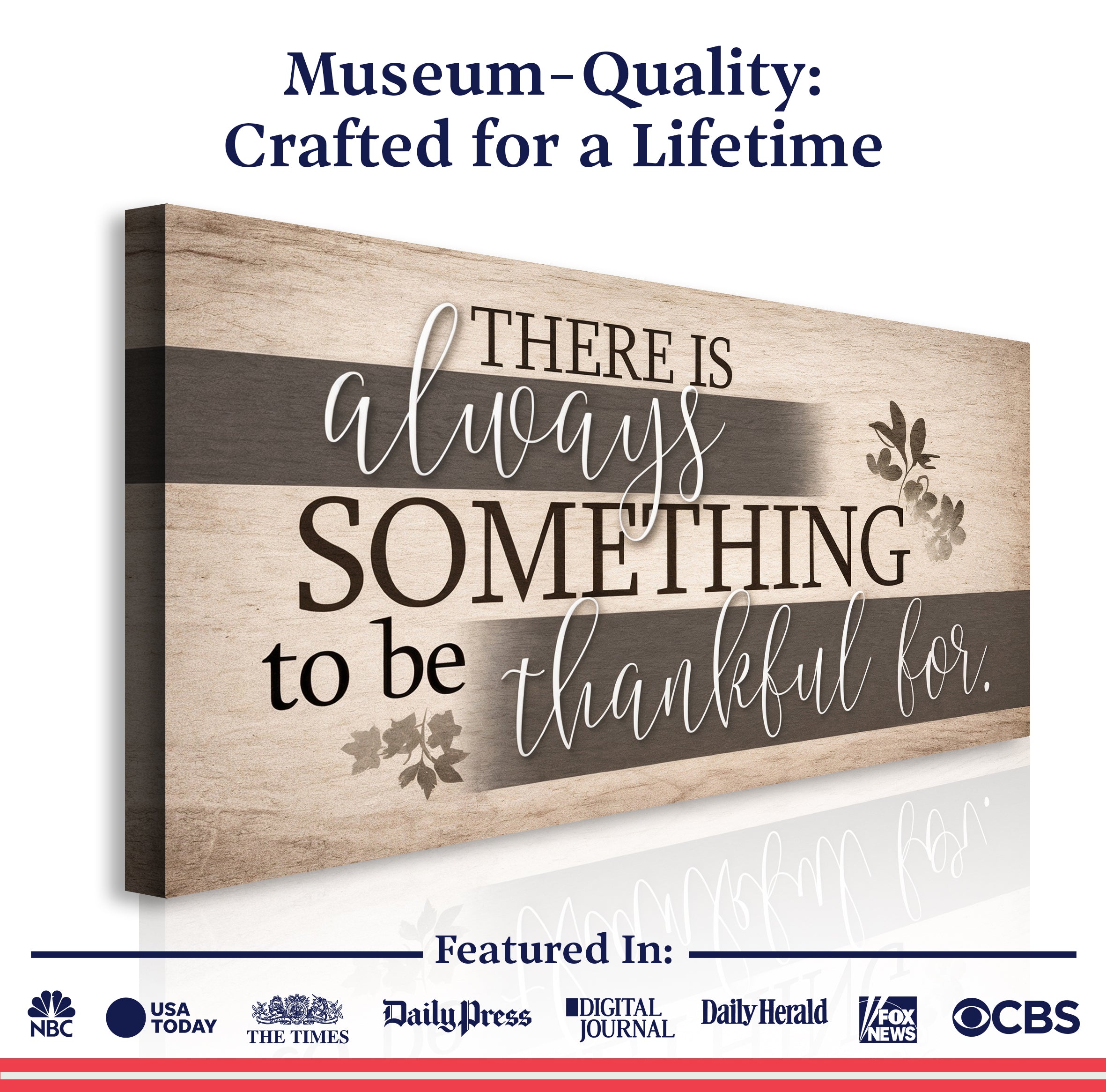 Something to Be Thankful For Christian Canvas Wall Art