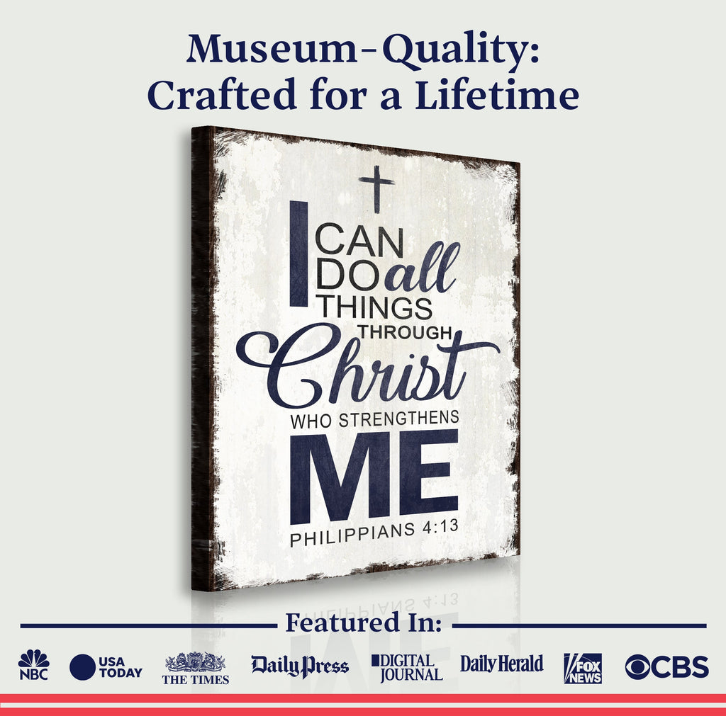 Philippians 4:13 – I Can Do All Things Through Christ Canvas Wall Art